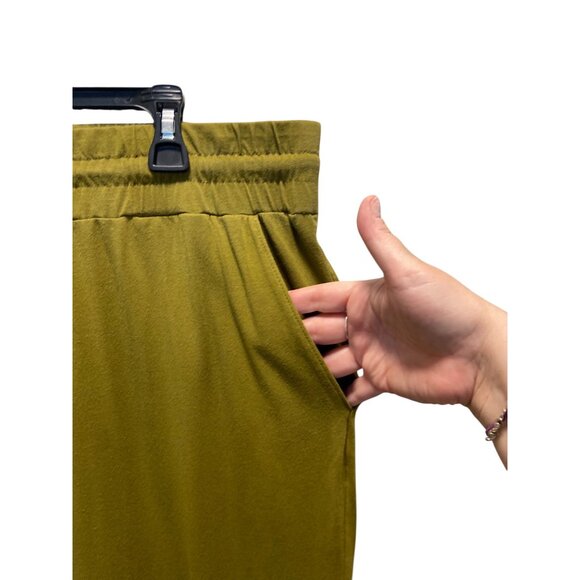 Any Body High Waisted Joggers Olive Green Size XL Minimalist Neutral Coastal - Picture 9 of 12